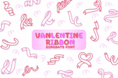 Valentine Ribbon by Chonada — Dingbats Font — thumbnail 1