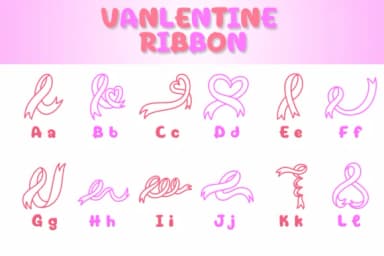 Valentine Ribbon by Chonada — Dingbats Font — thumbnail 2