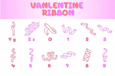 Valentine Ribbon by Chonada — Dingbats Font — thumbnail 4