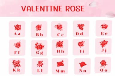 Valentine Rose by Ketsarin — Dingbats Font — thumbnail 2