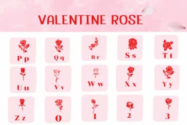 Valentine Rose by Ketsarin — Dingbats Font — thumbnail 3