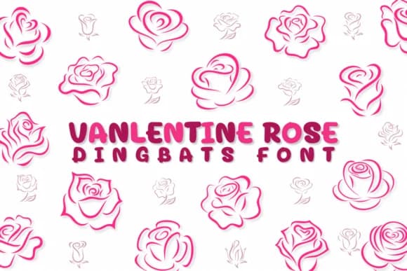 Valentine Rose by Chonada — Dingbats Font