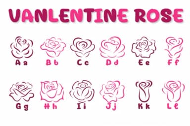 Valentine Rose by Chonada — Dingbats Font — thumbnail 2