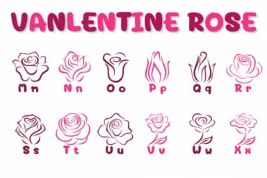 Valentine Rose by Chonada — Dingbats Font — thumbnail 3