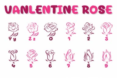 Valentine Rose by Chonada — Dingbats Font — thumbnail 4