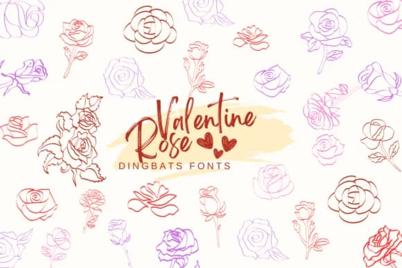 Valentine Rose by Suphitchaya — Dingbats Font