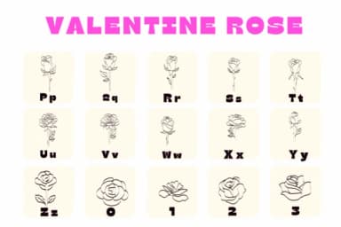 Valentine Rose by Suphitchaya — Dingbats Font — thumbnail 3