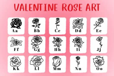 Valentine Rose Art by CHANOK — Dingbats Font — thumbnail 2