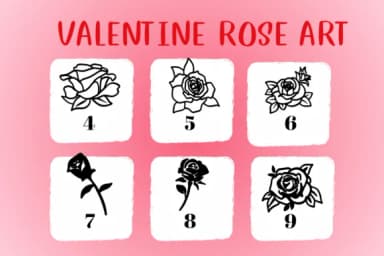 Valentine Rose Art by CHANOK — Dingbats Font — thumbnail 4