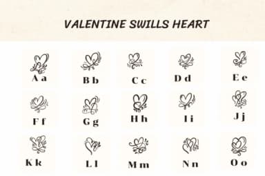Valentine Swills Heart by Ketsarin — Dingbats Font — thumbnail 2