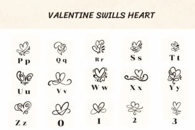 Valentine Swills Heart by Ketsarin — Dingbats Font — thumbnail 3