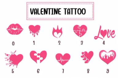 Valentine Tattoo by PraewDesigns — Dingbats Font — thumbnail 4