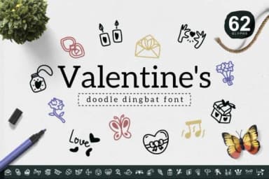 Valentine's by YandiDesigns — Dingbats Font — thumbnail 1