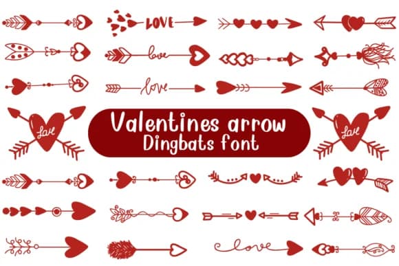 Valentines Arrow by Nongyao — Dingbats Font