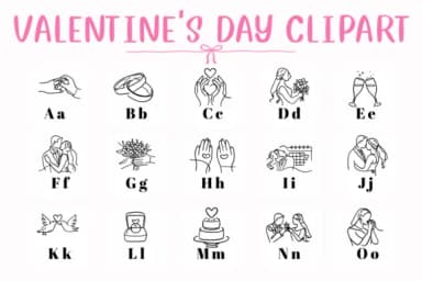 Valentine's Day Clipart by CHANOK — Dingbats Font — thumbnail 2