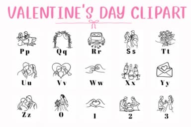 Valentine's Day Clipart by CHANOK — Dingbats Font — thumbnail 3