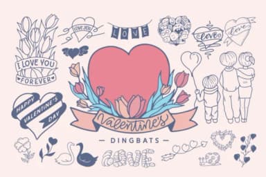 Valentine's Dingbats by Situjuh — Dingbats Font — thumbnail 1