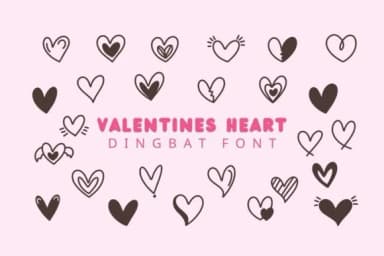 Valentines Heart by Eystore — Dingbats Font — thumbnail 1