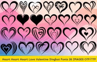 Valentines Heart by MOMAT THIRTYONE — Dingbats Font — thumbnail 1
