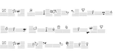 Valentine's Note Paper by Nun Sukhwan — Dingbats Font — thumbnail 8