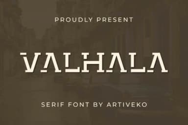 Valhala by Artiveko — Slab Serif Font — thumbnail 1