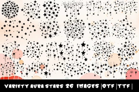 Variety Aura Stars by MOMAT THIRTYONE — Dingbats Font