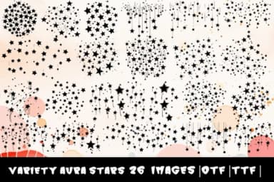 Variety Aura Stars by MOMAT THIRTYONE — Dingbats Font — thumbnail 1
