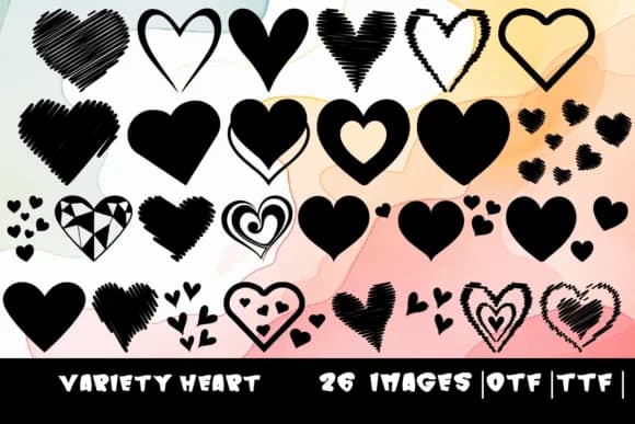 Variety Heart by MOMAT THIRTYONE — Dingbats Font