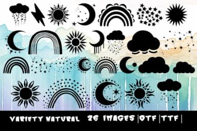 Variety Natural by MOMAT THIRTYONE — Dingbats Font — thumbnail 1