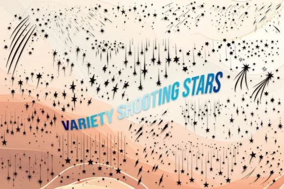 Variety Shooting Stars by MOMAT THIRTYONE — Dingbats Font