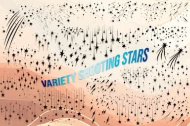 Variety Shooting Stars by MOMAT THIRTYONE — Dingbats Font — thumbnail 1