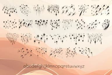 Variety Shooting Stars by MOMAT THIRTYONE — Dingbats Font — thumbnail 3