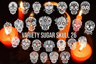 Variety Sugar Skull by MOMAT THIRTYONE — Dingbats Font — thumbnail 1