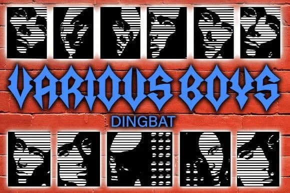 Various Boys by vladimirnikolic — Dingbats Font
