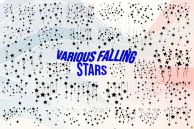 Various Falling Stars by MOMAT THIRTYONE — Dingbats Font — thumbnail 1