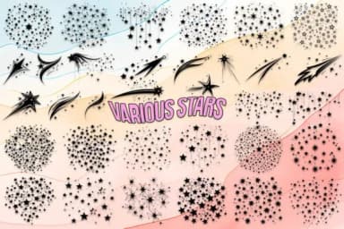Various Stars by MOMAT THIRTYONE — Dingbats Font — thumbnail 1