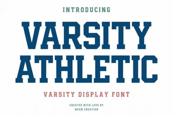 Varsity Athletic by Meow Creation — Slab Serif Font