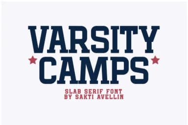 Varsity Camps by Sakti Avellin — Slab Serif Font — thumbnail 1