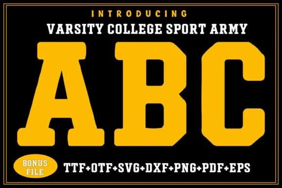 Varsity College Sport Army by Quirkify — Slab Serif Font