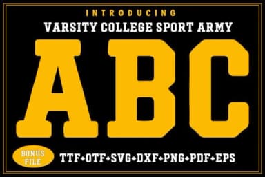 Varsity College Sport Army by Quirkify — Slab Serif Font — thumbnail 1