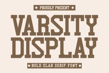 Varsity Display by Pian45 — Slab Serif Font — thumbnail 1