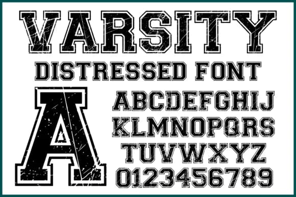 Varsity Distressed by wtl.typography — Slab Serif Font