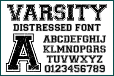 Varsity Distressed by wtl.typography — Slab Serif Font — thumbnail 1
