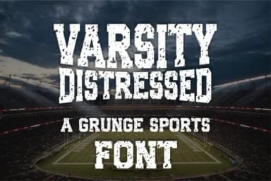 Varsity Distressed by TonisArtStudio — Slab Serif Font — thumbnail 1