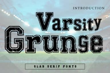 Varsity Grunge by Wow Magic — Slab Serif Font — thumbnail 1