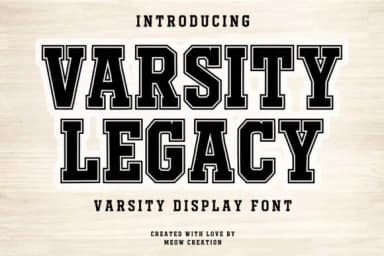Varsity Legacy by Meow Creation — Slab Serif Font — thumbnail 1