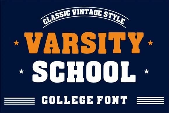 Varsity School by Infinity art Studio — Slab Serif Font