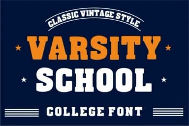Varsity School by Infinity art Studio — Slab Serif Font — thumbnail 1