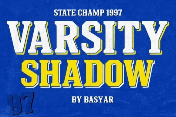 Varsity Shadow by basyar — Slab Serif Font