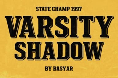 Varsity Shadow by basyar — Slab Serif Font — thumbnail 2